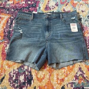 Signature by Levi Strauss Women's Distressed Blue Jean Shorts 18/34